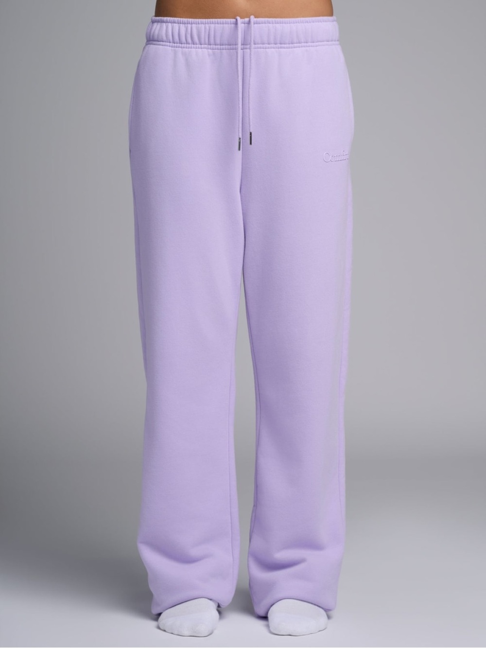 Comfrt Halo Lightweight Straight Leg Sweatpants Iris Fleece Women’s Medium